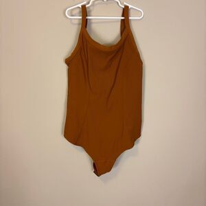 Lululemon Orangish-Brown Ribbed Thong Bodysuit Lululemon 2